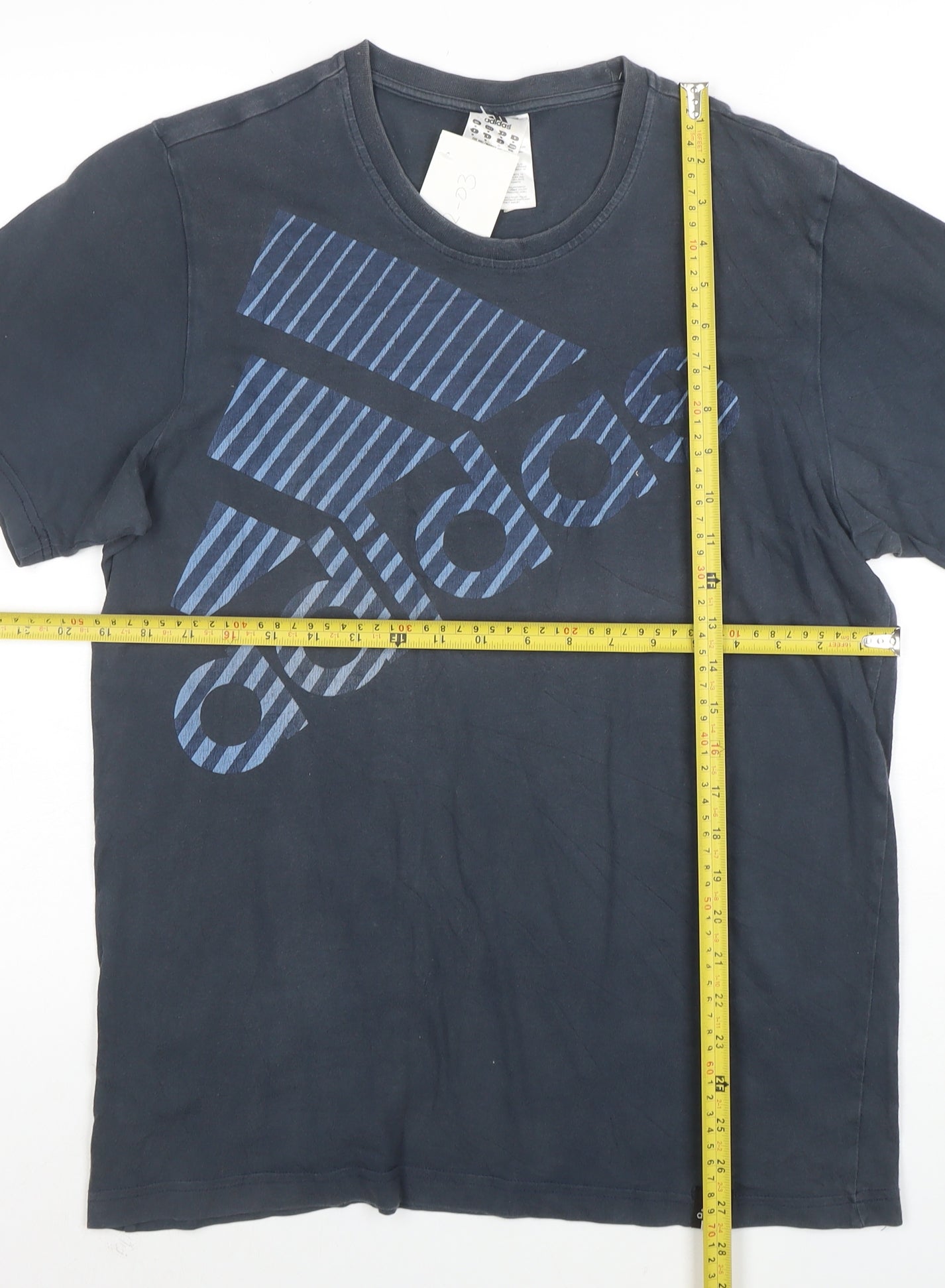 Adidas Men's Blue Graphic Logo Cotton T-Shirt Size M