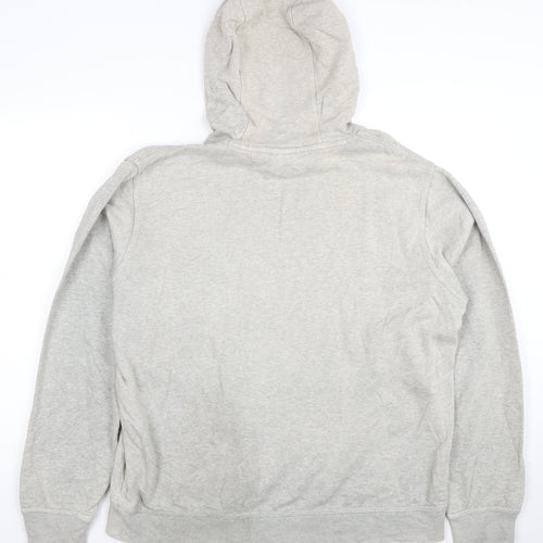 Nike Men's Grey XL Pullover Hoodie with Logo Print