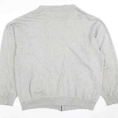 Champion Men's Grey XL Full Zip Sweatshirt with Logo