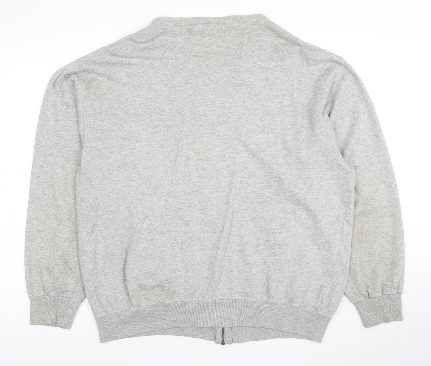 Champion Men's Grey XL Full Zip Sweatshirt with Logo