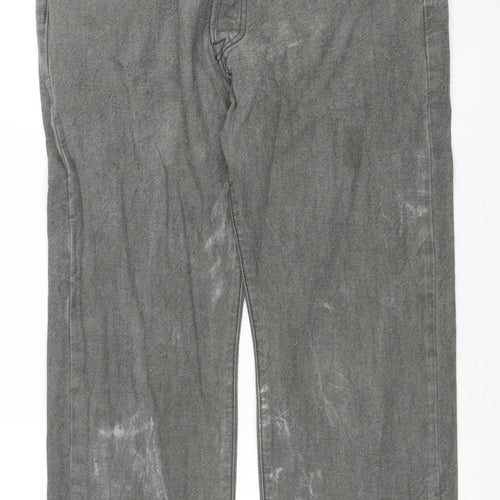 Levi's 501 Men's Grey Straight Jeans W38 L30 Classic Mid Rise Denim