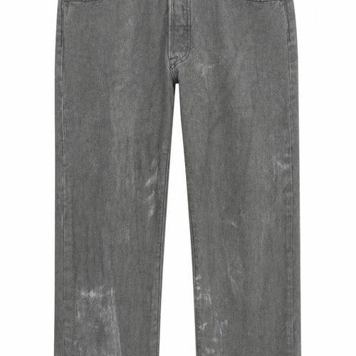 Levi's 501 Men's Grey Straight Jeans W38 L30 Classic Mid Rise Denim
