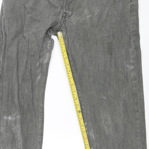 Levi's 501 Men's Grey Straight Jeans W38 L30 Classic Mid Rise Denim