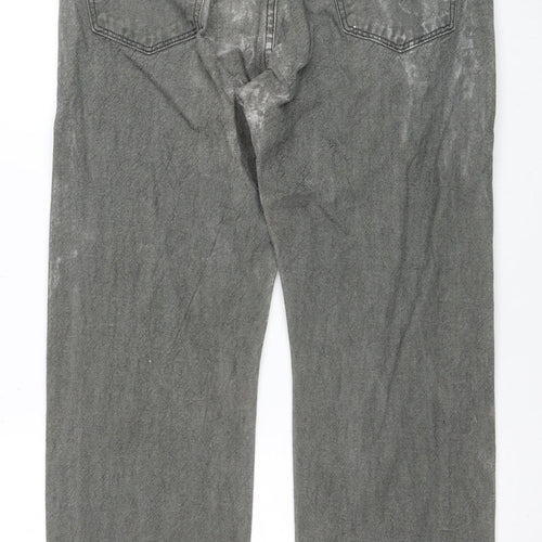 Levi's 501 Men's Grey Straight Jeans W38 L30 Classic Mid Rise Denim