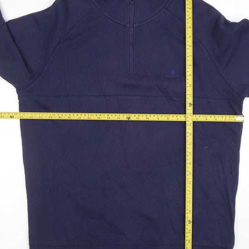 GANT Men's Blue 2XL Tech Prep Half Zip Pullover Sweatshirt
