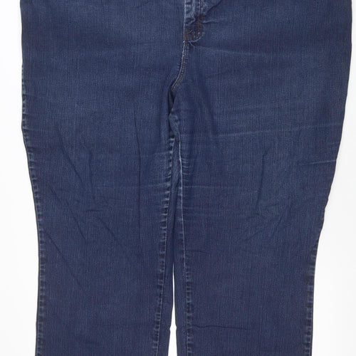 Lee Women's Blue Relaxed Fit Straight Jeans 24W Petite