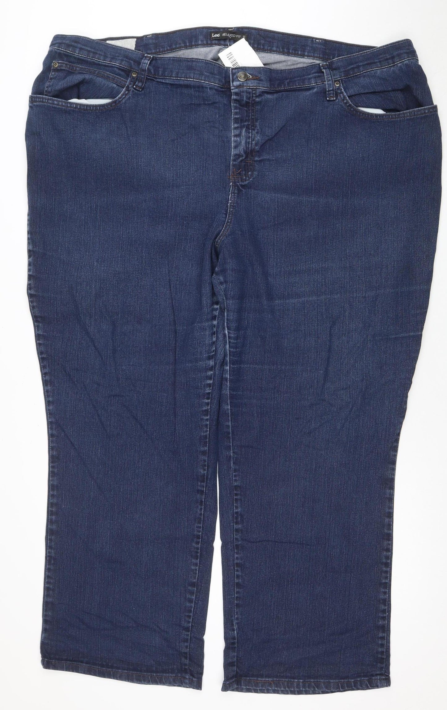 Lee Women's Blue Relaxed Fit Straight Jeans 24W Petite
