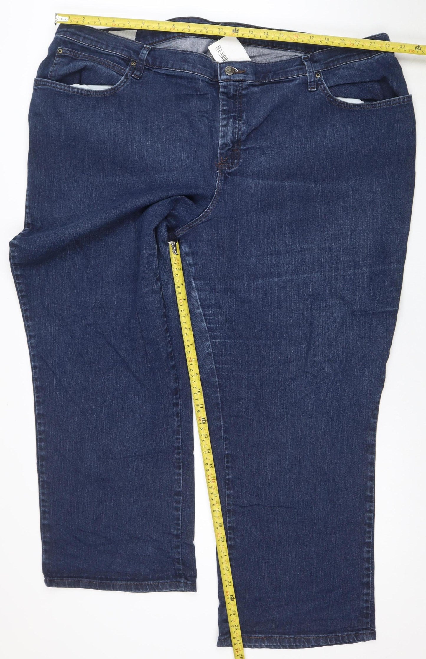 Lee Women's Blue Relaxed Fit Straight Jeans 24W Petite