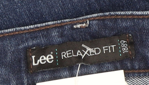 Lee Women's Blue Relaxed Fit Straight Jeans 24W Petite