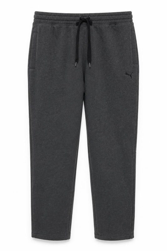 Front view of Puma men’s grey xl fleece sweatpants joggers elastic waist