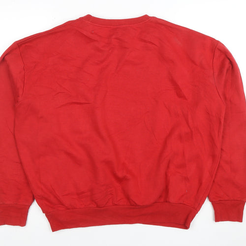 Disney Women’s Red Mickey Mouse Pullover Sweatshirt Size S