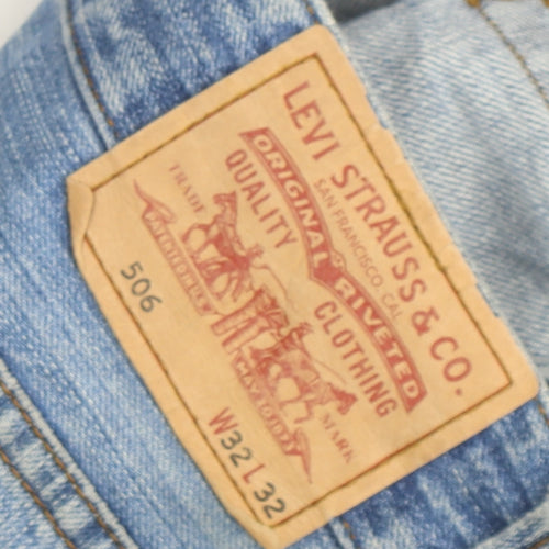 Levi's 506 Women's Blue Straight Leg Jeans W32 L32 Denim