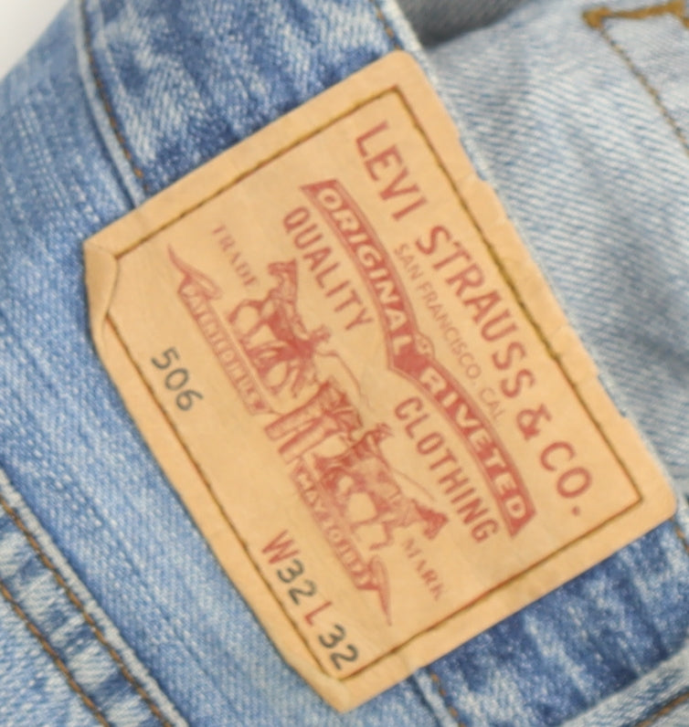 Levi's 506 Women's Blue Straight Leg Jeans W32 L32 Denim