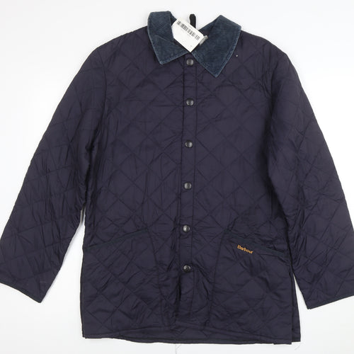 Barbour Womens Blue Quilted Mid-Length Jacket XXS