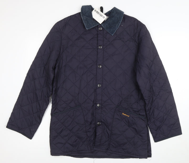 Barbour Womens Blue Quilted Mid-Length Jacket XXS