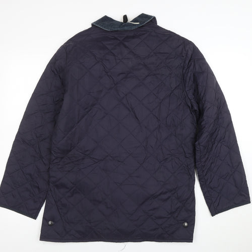 Barbour Womens Blue Quilted Mid-Length Jacket XXS
