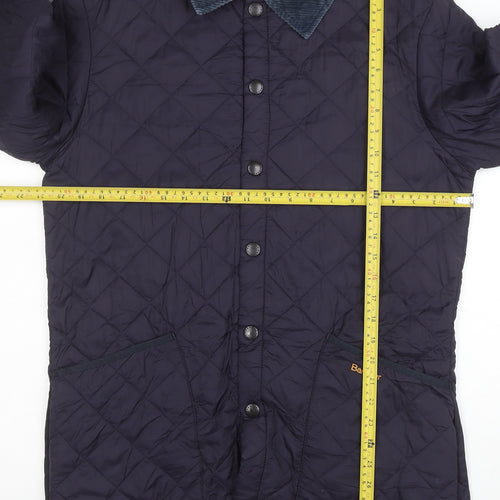 Barbour Womens Blue Quilted Mid-Length Jacket XXS