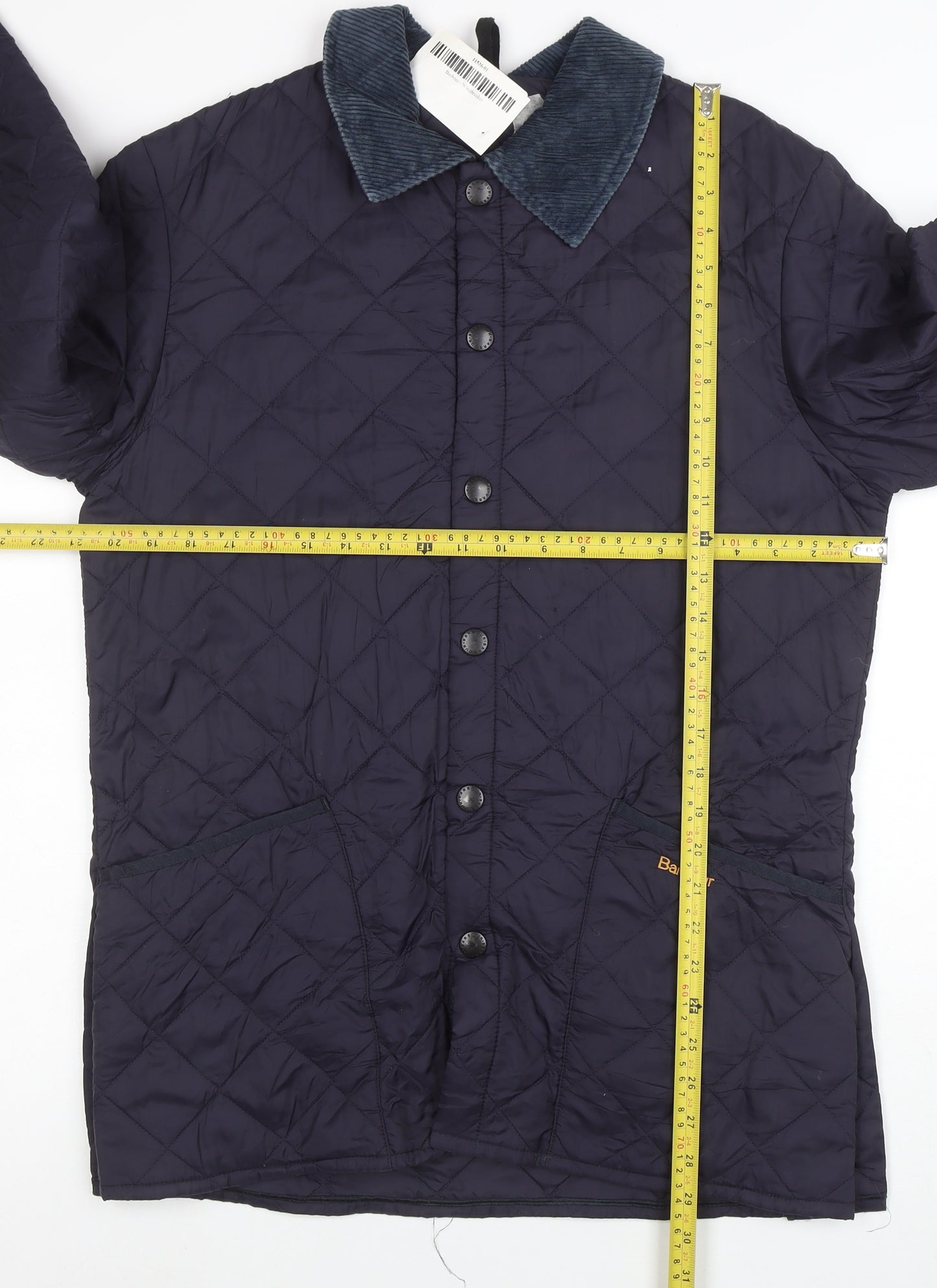 Barbour Womens Blue Quilted Mid-Length Jacket XXS
