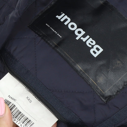 Barbour Womens Blue Quilted Mid-Length Jacket XXS