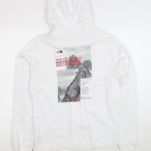 The North Face Men's White Pullover Hoodie M Graphic Outdoor