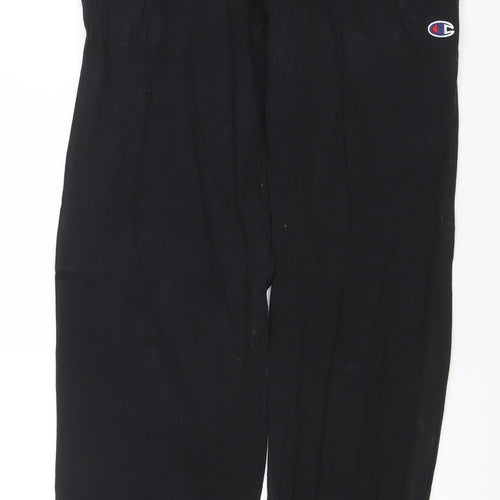 Champion Mens Black M Jogger Sweatpants 100% Cotton Elastic Waist