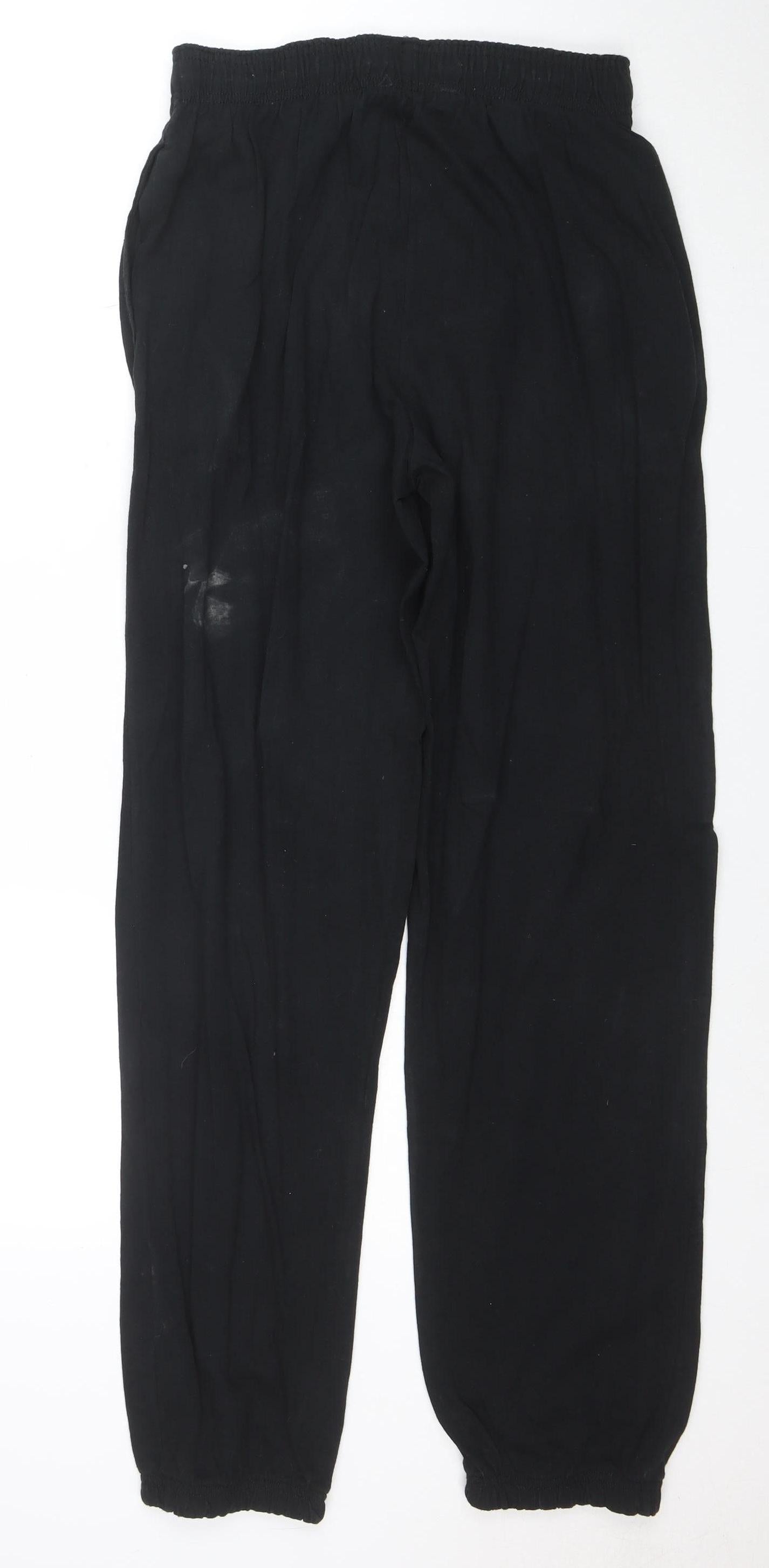 Champion Mens Black M Jogger Sweatpants 100% Cotton Elastic Waist