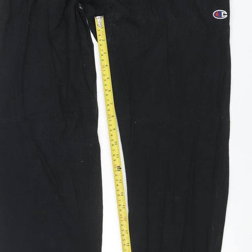 Champion Mens Black M Jogger Sweatpants 100% Cotton Elastic Waist