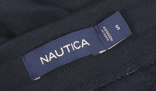 Nautica Men's Blue Jogger Sweatpants S Cotton Blend Tapered Fit