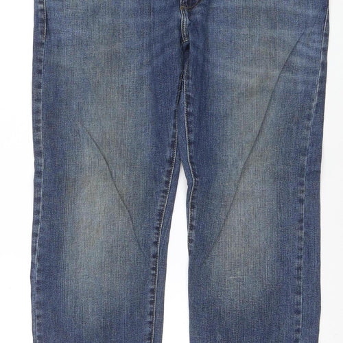 Lee Men's Blue Slim Straight Jeans 34x30 Denim Comfort Fit