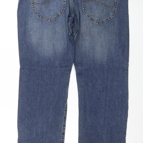 Lee Men's Blue Slim Straight Jeans 34x30 Denim Comfort Fit