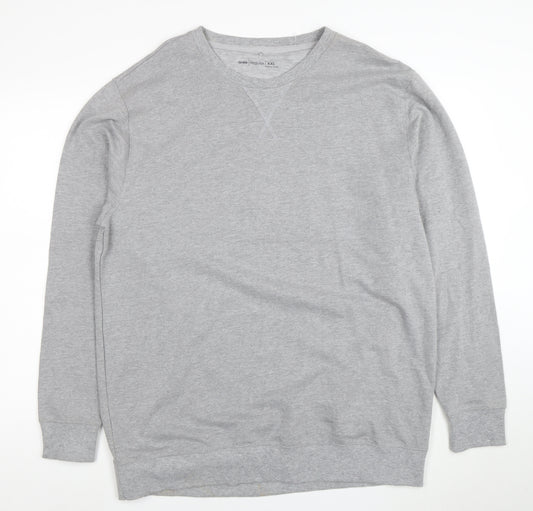 Anko Mens Grey 2XL Regular Fit Crew Neck Pullover Sweatshirt