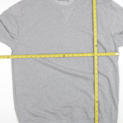 Anko Mens Grey 2XL Regular Fit Crew Neck Pullover Sweatshirt