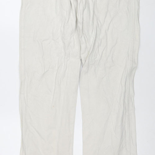 Wrangler Men's Beige Straight Jeans 35x36 100% Cotton Denim