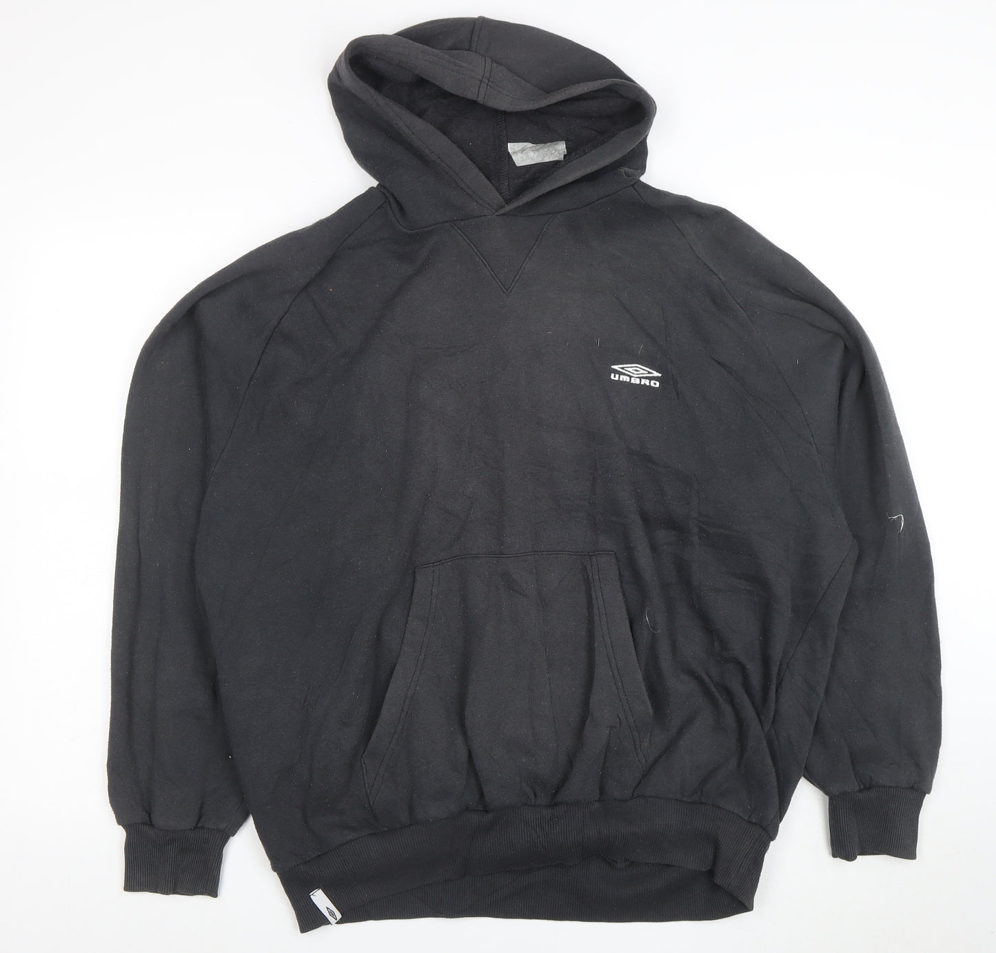 Umbro Mens Black XL Pullover Hoodie Fleece Sportswear
