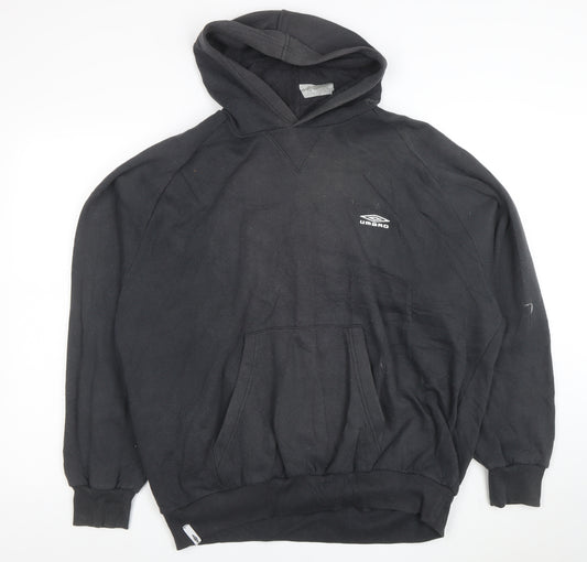 Umbro Mens Black XL Pullover Hoodie Fleece Sportswear