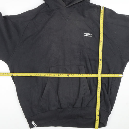 Umbro Mens Black XL Pullover Hoodie Fleece Sportswear