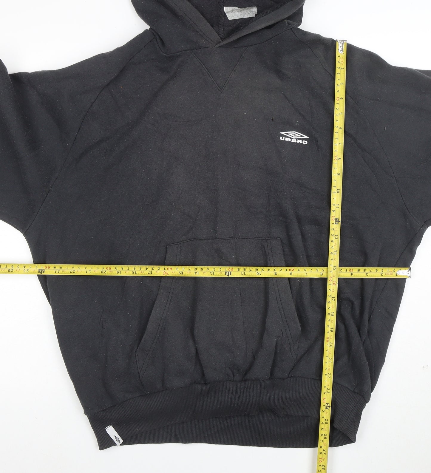 Umbro Mens Black XL Pullover Hoodie Fleece Sportswear