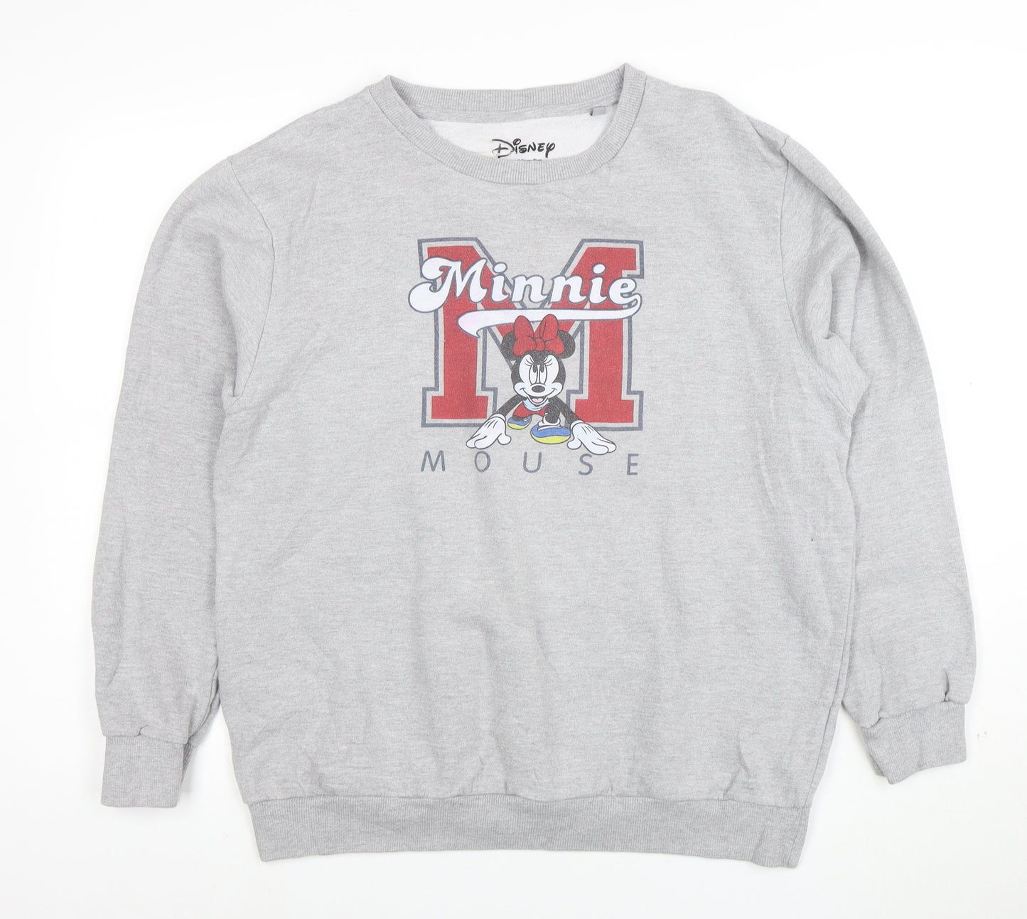 Disney Men's Grey Minnie Mouse Logo XL Pullover Sweatshirt