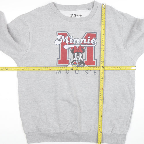 Disney Men's Grey Minnie Mouse Logo XL Pullover Sweatshirt