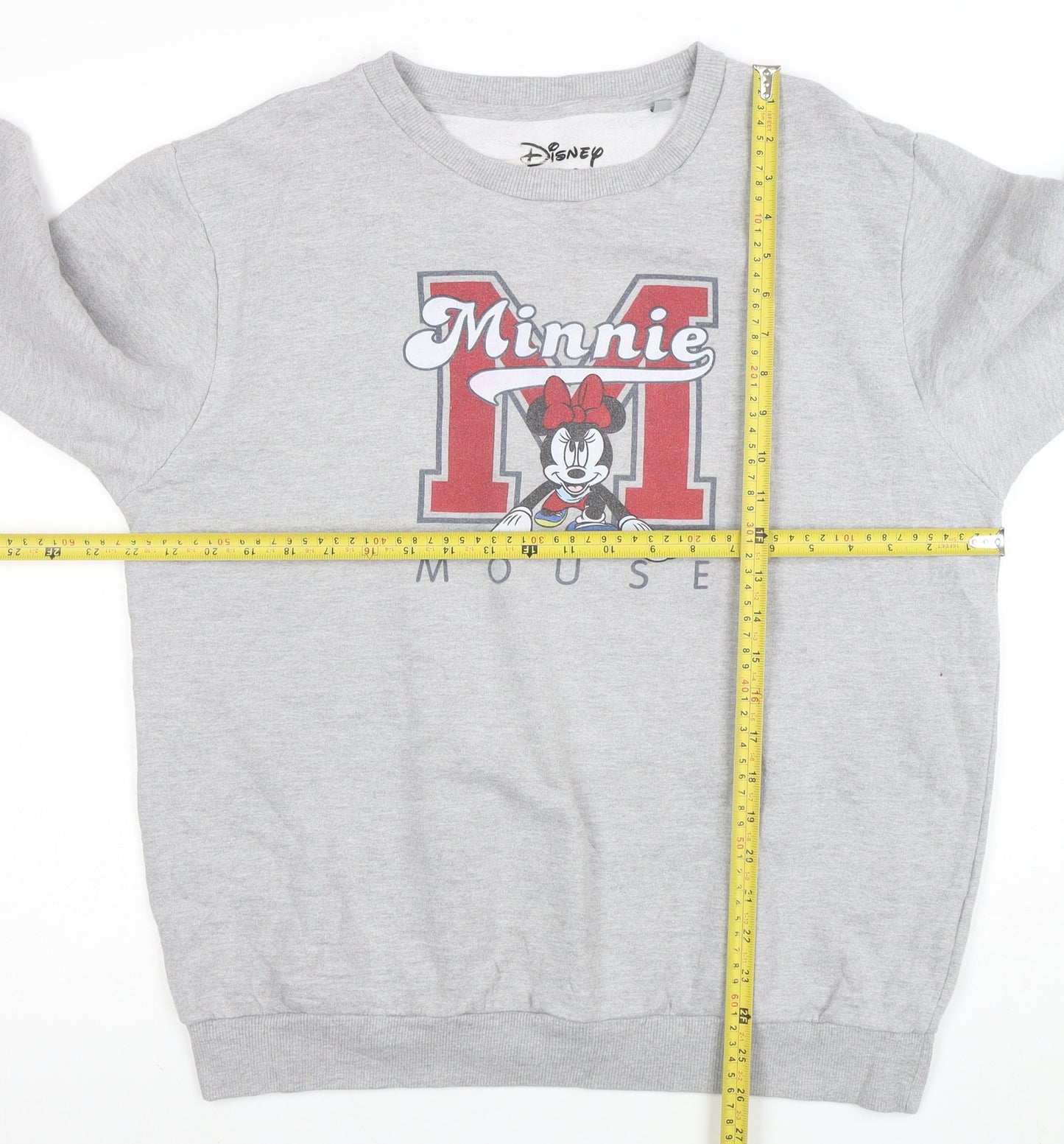 Disney Men's Grey Minnie Mouse Logo XL Pullover Sweatshirt