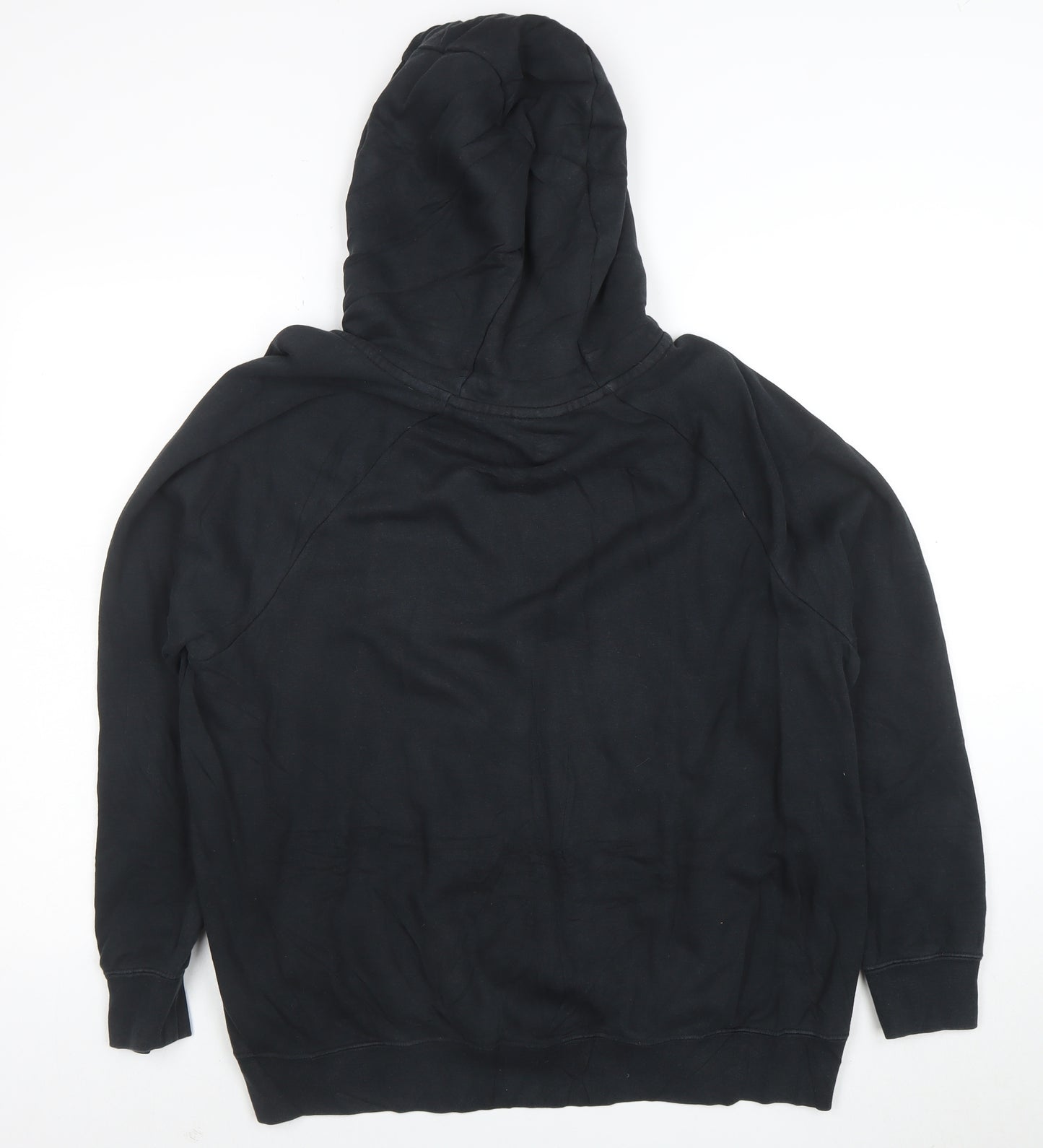 Nike Womens Black Pullover Hoodie 1X Relaxed Fit Fleece Sweatshirt