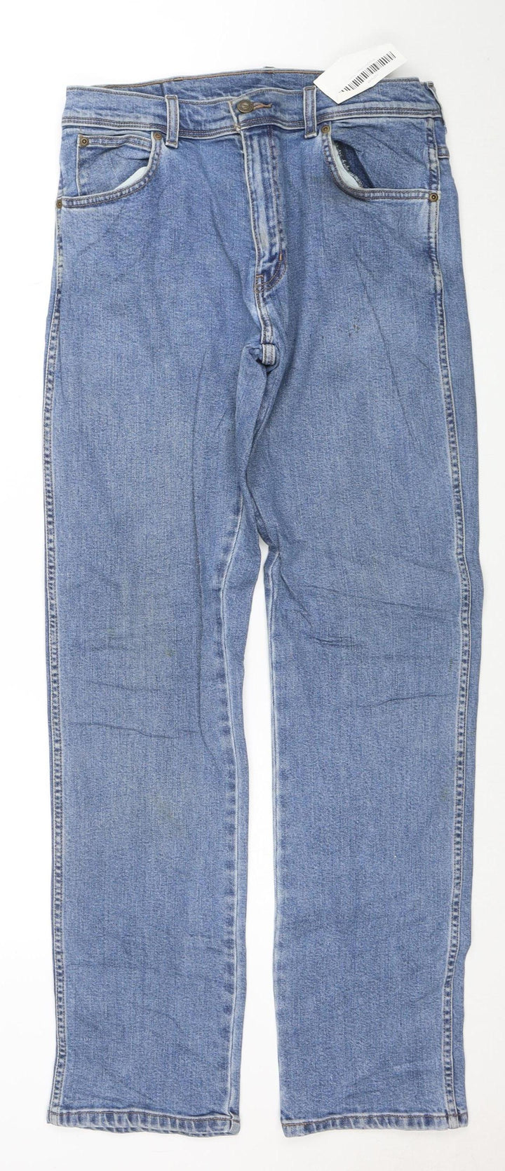 Wrangler Men's Blue Regular Fit Straight Leg Jeans W34 L34