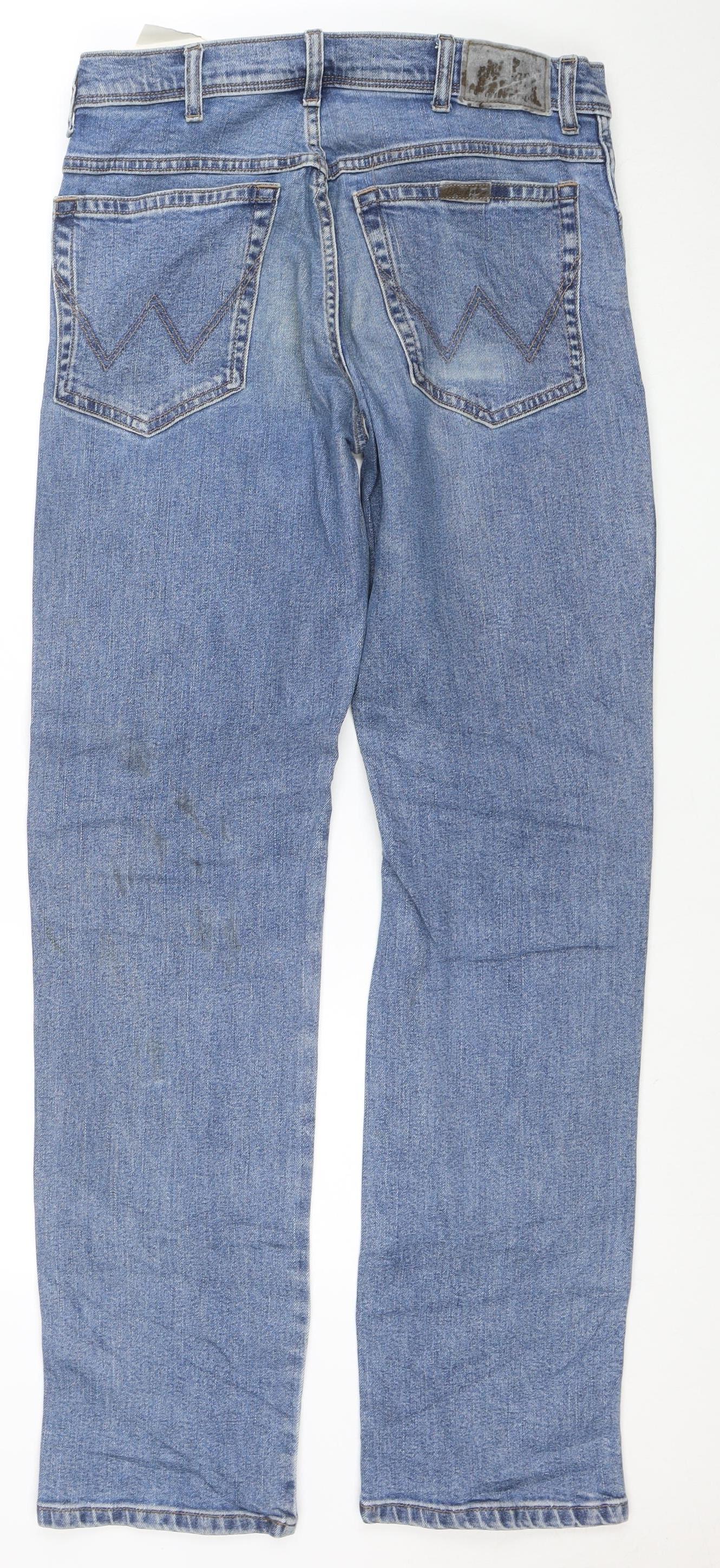 Wrangler Men's Blue Regular Fit Straight Leg Jeans W34 L34