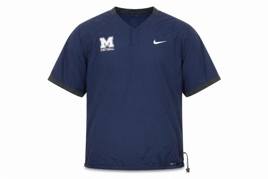 Nike Men's Blue Short Sleeve V-Neck Football Training Top Size L