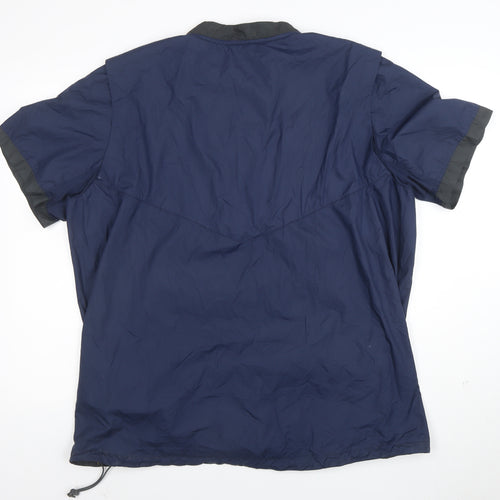 Nike Men's Blue Short Sleeve V-Neck Football Training Top Size L