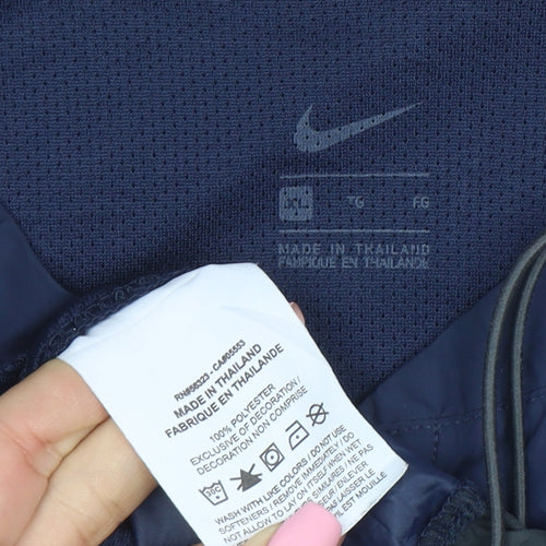 Nike Men's Blue Short Sleeve V-Neck Football Training Top Size L