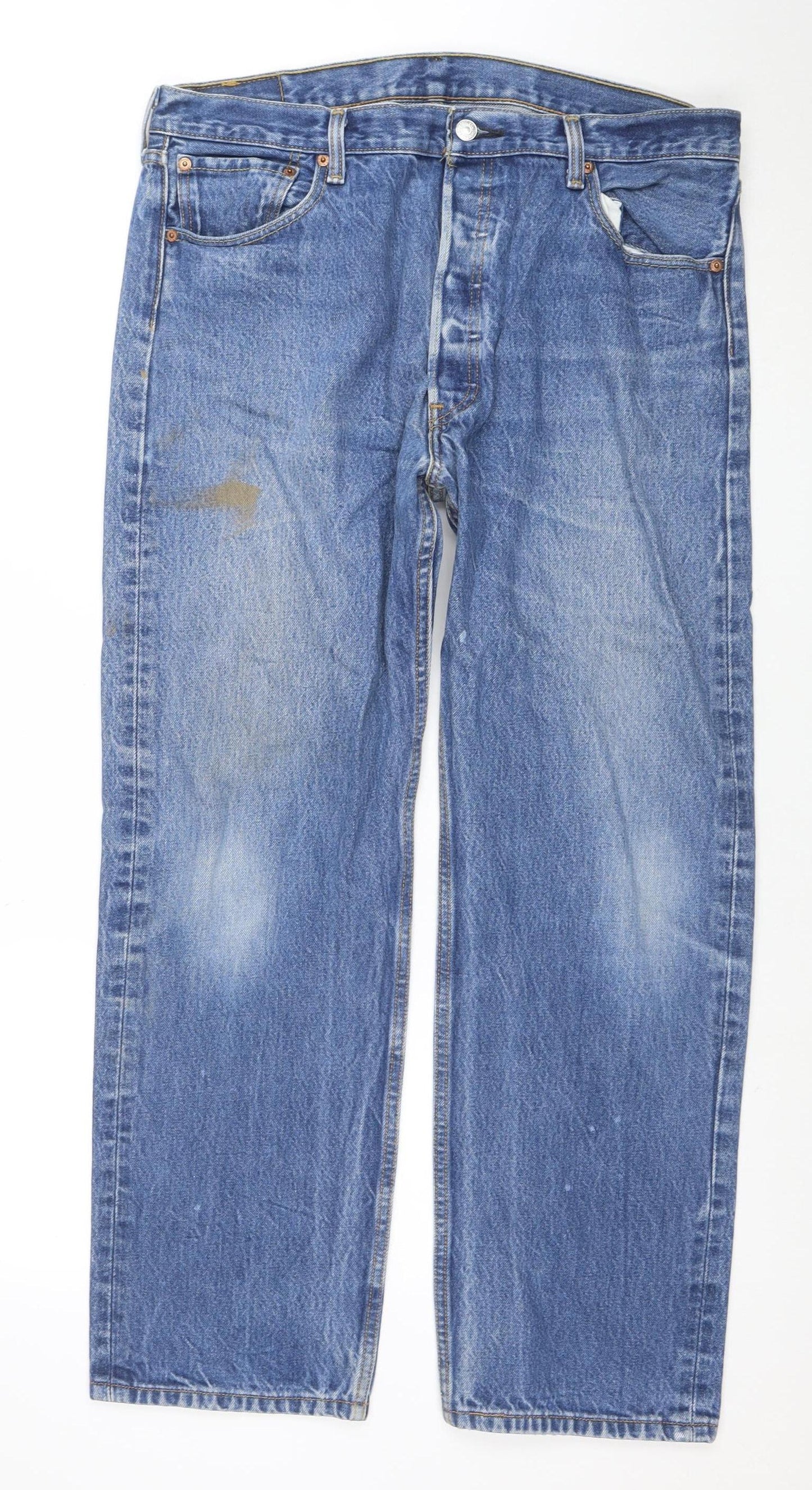 Levi's 501 Men's Blue Straight Leg Jeans 38x32 Classic Denim