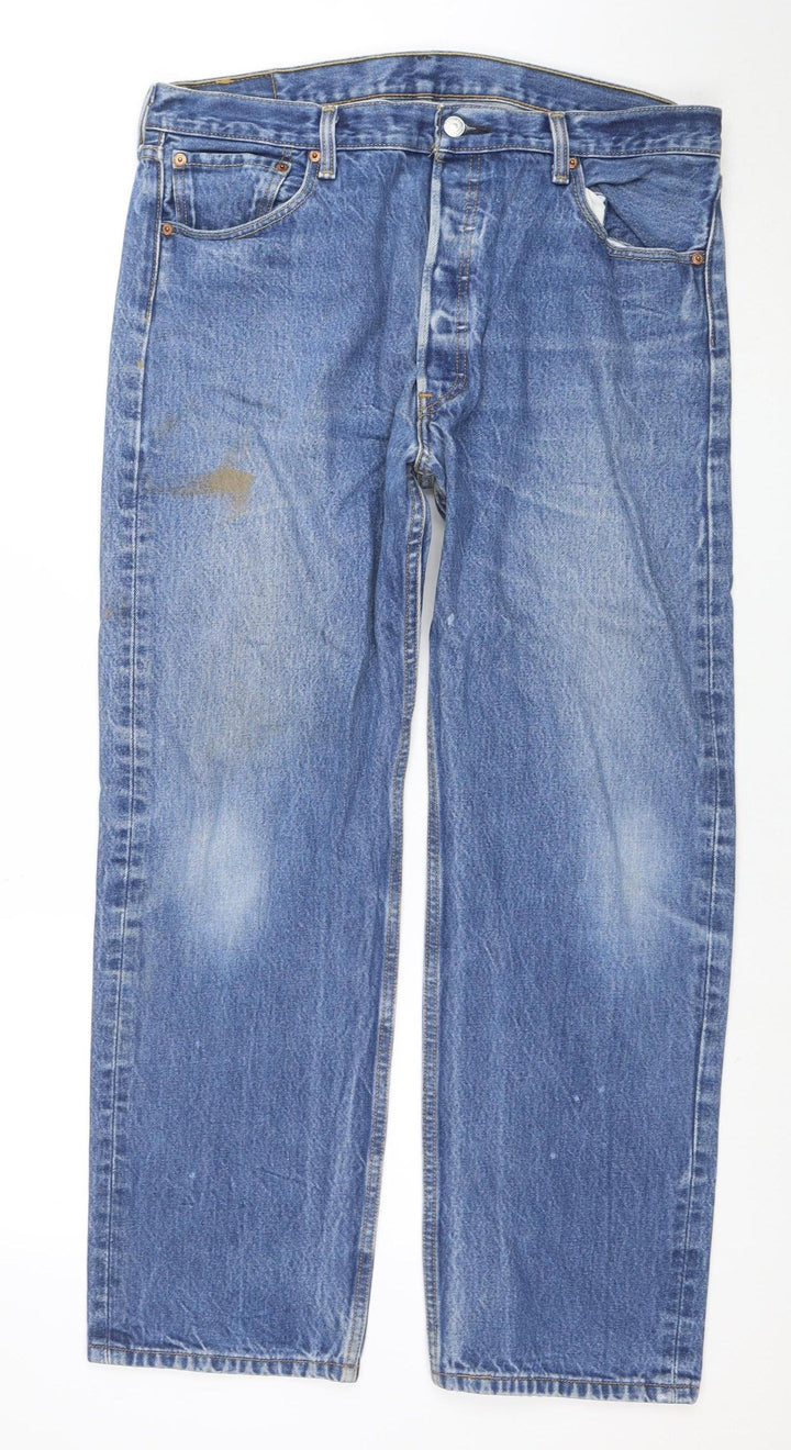 Levi's 501 Men's Blue Straight Leg Jeans 38x32 Classic Denim