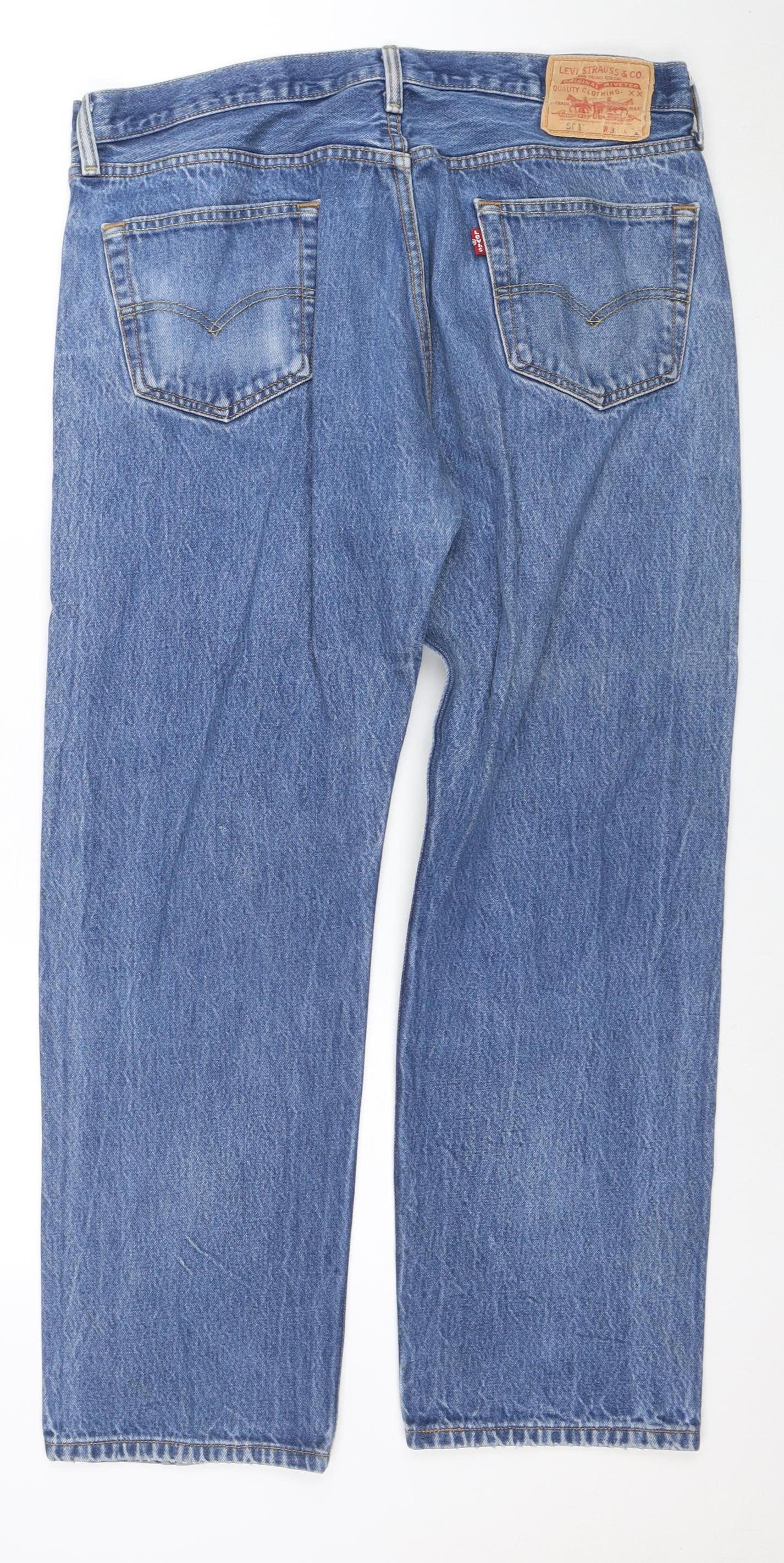 Levi's 501 Men's Blue Straight Leg Jeans 38x32 Classic Denim