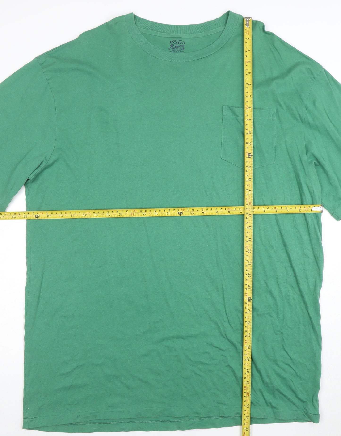 Polo Ralph Lauren Men's Green L Tall Classic Cotton T-Shirt